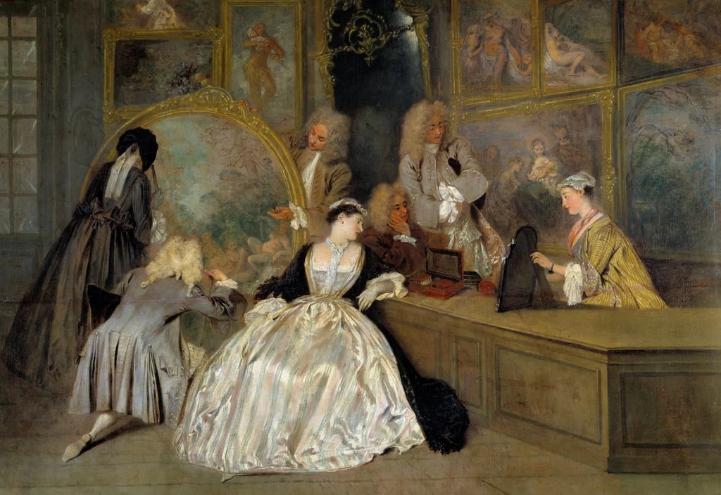 Nel negozio di Gersaint - Schloss Charlottenburg, Berlino, dettaglio